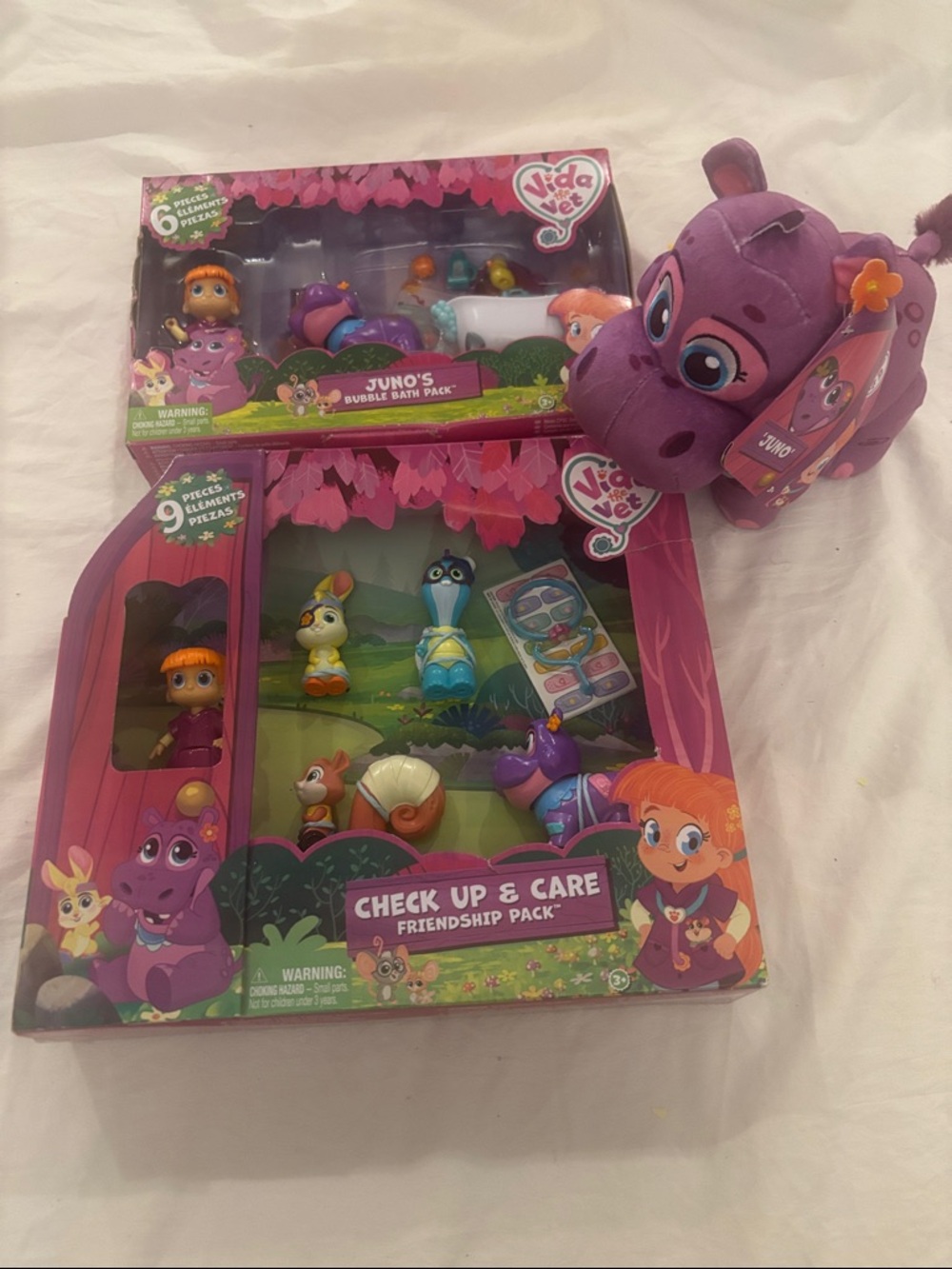 Check Up & Care Friendship Pack — Purple,Juno Bubble bath pack and Juno pet
